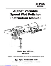 Alpha VSP-320 Instruction Manual