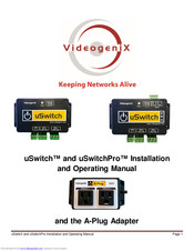 videogeniX uSwitch Installation And Operating Manual