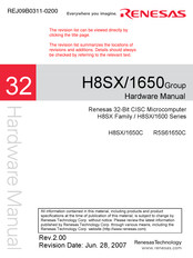 Renesas H8SX/1650 Hardware Manual