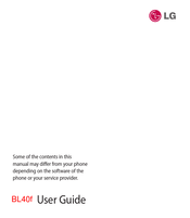 LG BL40F User Manual