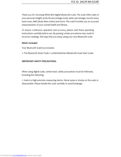 Zhongshan White Bird Electronic BA-701BT User Manual