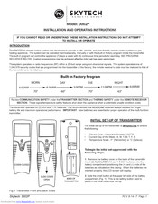 Skytech 3002P Installation And Operating Instructions Manual