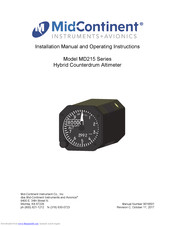 Mid-Continent Instrument MD215 Series Installation Manual And Operating Instructions