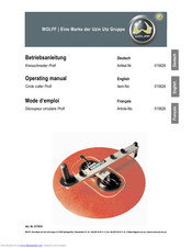 WOLFF Profi Operating Manual