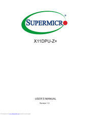 Supermicro X11DPU-Z+ User Manual