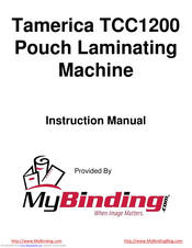 Tamerica TCC1200 Instruction Manual
