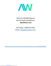 Tektronix TDS2024 User Manual