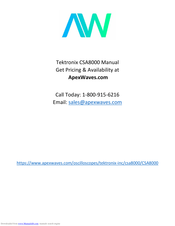 Tektronix TDS8000 Series User Manual