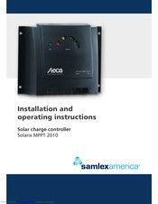Samplex America Solarix MPPT 2010 Installation And Operating Instructions Manual