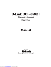D-Link DCF-650BT Manual