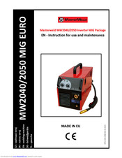Masterweld MW2050 Instructions For Use And Maintenance Manual