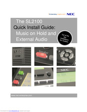 Nec SL2100 Quick Install Manual