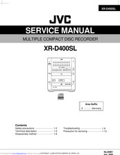 JVC XR-D400SL Service Manual