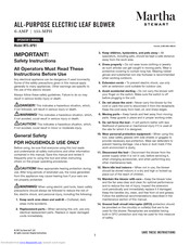 Martha Stewart MTS-APB1 Operator's Manual