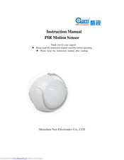 Shenzhen Neo Electronics Co., LTD PIR Instruction Manual