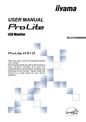 Iiyama ProLite H510 User Manual