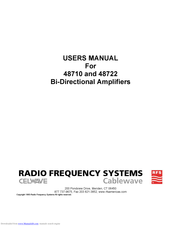 Radio Frequency Systems 48722 User Manual