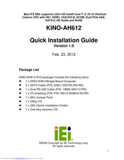 IEI Technology KINO-AH612 Quick Installation Manual