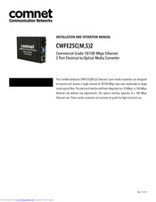 Comnet CWFE2SCM2 Installation And Operation Manual