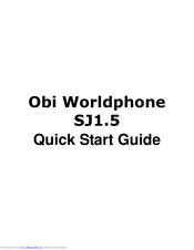 Obi Worldphone SJ1.5 Quick Start Manual
