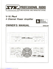 STK Professional Audio V-16 Plus 4 Owner's Manual