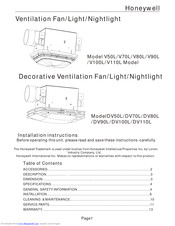 Honeywell V90L Installation Instructions Manual