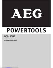 AEG BSS18CB3 Original Instructions Manual