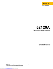 Fluke 52120A User Manual