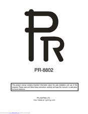 Pr Lighting PR-8802 Manual