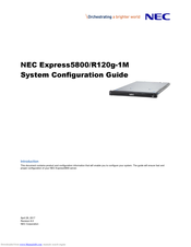 NEC Express5800/R120g-1M System Configuration Manual