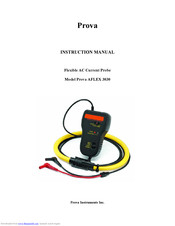 Prova AFLEX 3030 Instruction Manuals