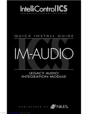 IntelliControl ICS IM-AUDIO Quick Install Manual