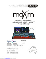 LSC maXim XXLP Operator's Manual