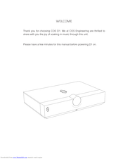 COS Engineering D1 Manual