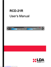 LDA Audio Tech RCD-21R User Manual