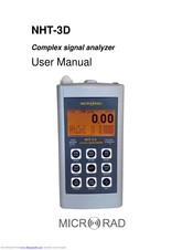 Microrad NHT-3D User Manual
