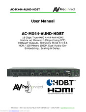 AV Proconnect AC-MX44-AUHD-HDBT User Manual