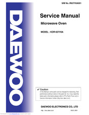 DAEWOO ELECTRONICS KOR-637V0A Service Manual