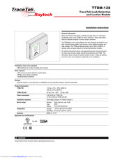 Raytech TraceTek TTDM-128 Installation Instructions Manual