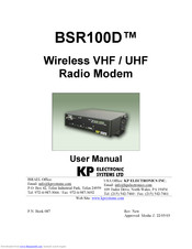 KP Electronic Systems BSR100D User Manual