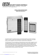 SDC EntryCheck 935 Installation Instructions Manual