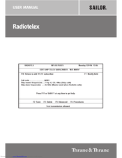 Thrane&Thrane Sailor Radiotelex User Manual