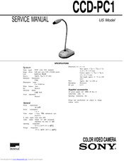 Sony CCD-PC1 Service Manual