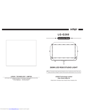 Ledgo LG-G260 Instruction Sheet