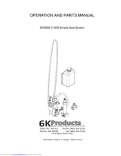 6K Products 11G36 Operation And Parts Manual