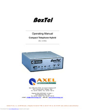 Axel BoxTel Operating Manual