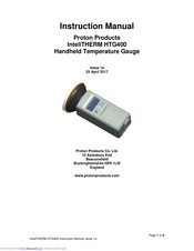 Proton InteliTHERM HTG400 Instruction Manuals