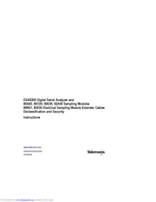 Tektronix 80N01 Declassification And Security Instructions