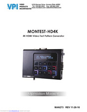 Video Products MONTEST-HD4K Operation Manuals