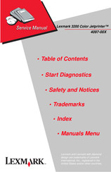 Lexmark 3200 Color Jetprinter Service Manual